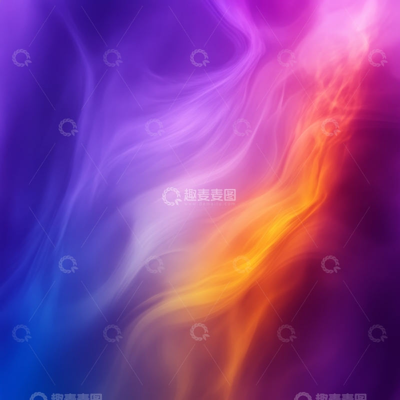 高清大图下载【趣麦麦图】色彩斑斓的抽象烟雾背景