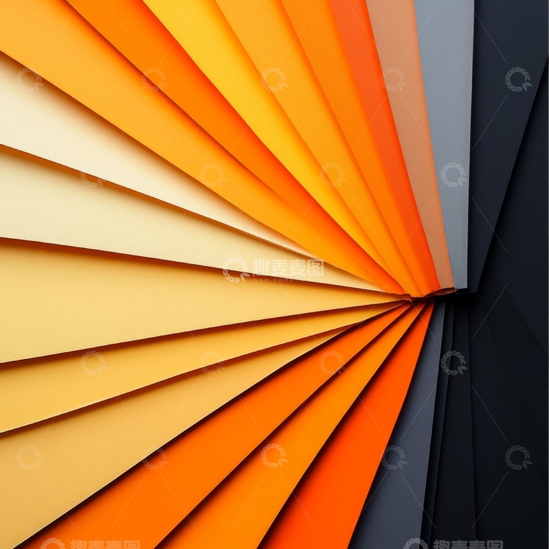 高清大图下载【趣麦麦图】渐变色彩扇形排列背景