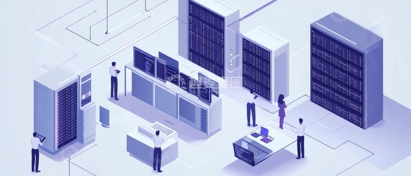 高清大图下载【趣麦麦图】数据中心内部操作场景