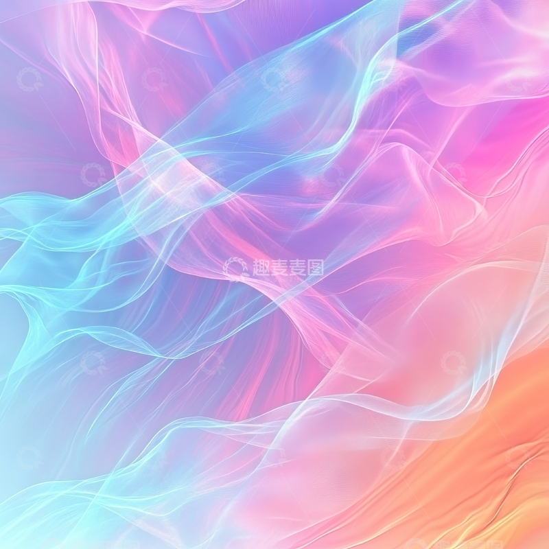 高清大图下载【趣麦麦图】柔和色彩的抽象烟雾背景
