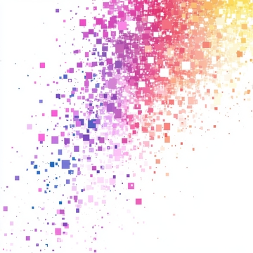 彩色方块渐变背景