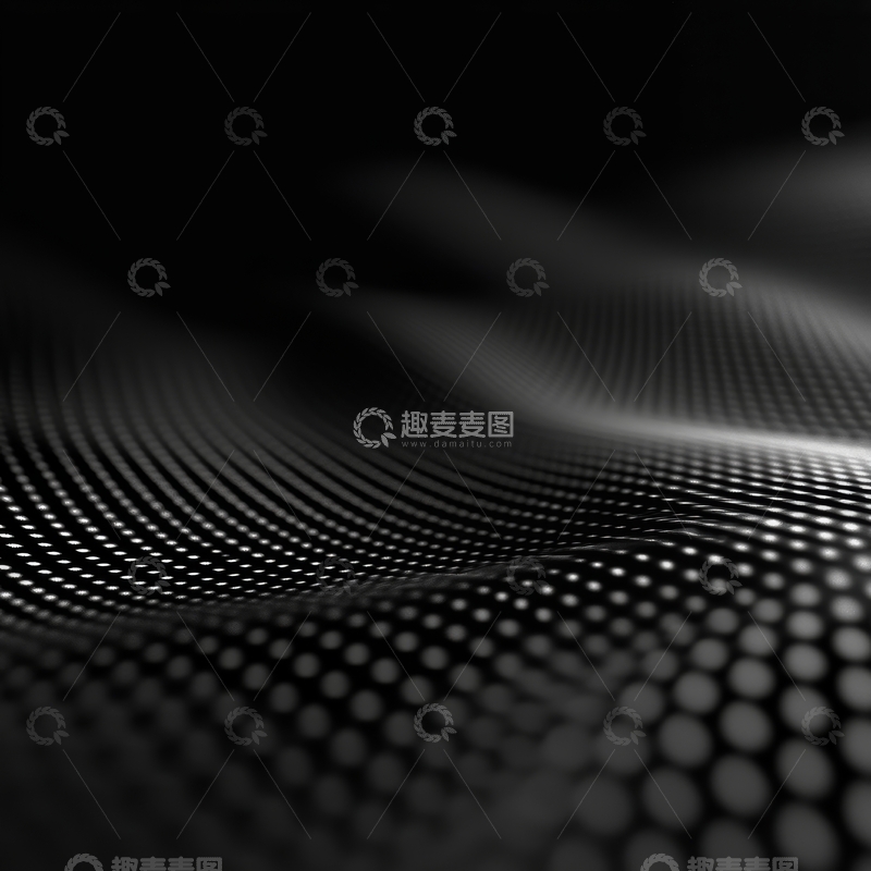 高清大图下载【趣麦麦图】黑白波纹点阵抽象背景