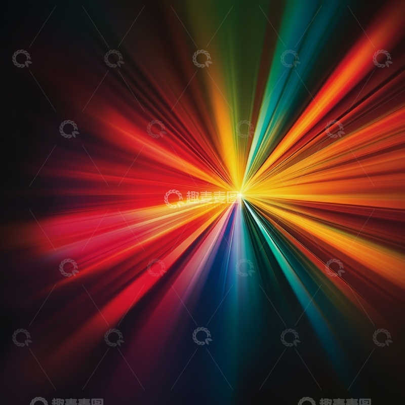 高清大图下载【趣麦麦图】多彩光芒汇聚中心