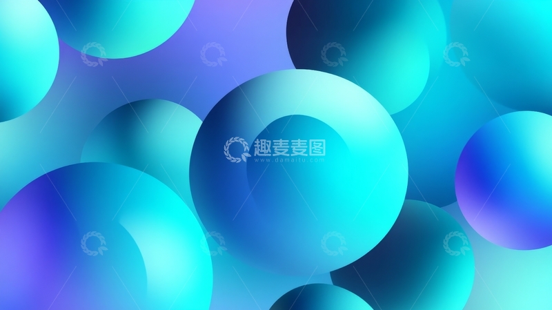 高清大图下载【趣麦麦图】渐变色彩的球体排列