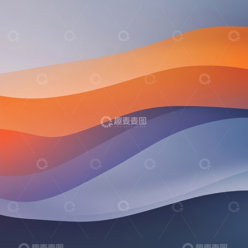 高清大图下载【趣麦麦图】渐变色波浪抽象背景