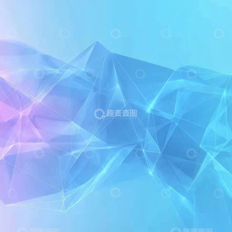 高清大图下载【趣麦麦图】蓝色多边形抽象背景