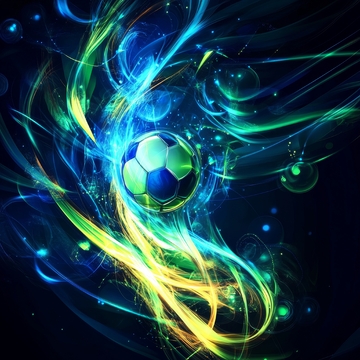 炫彩足球：动态光影艺术