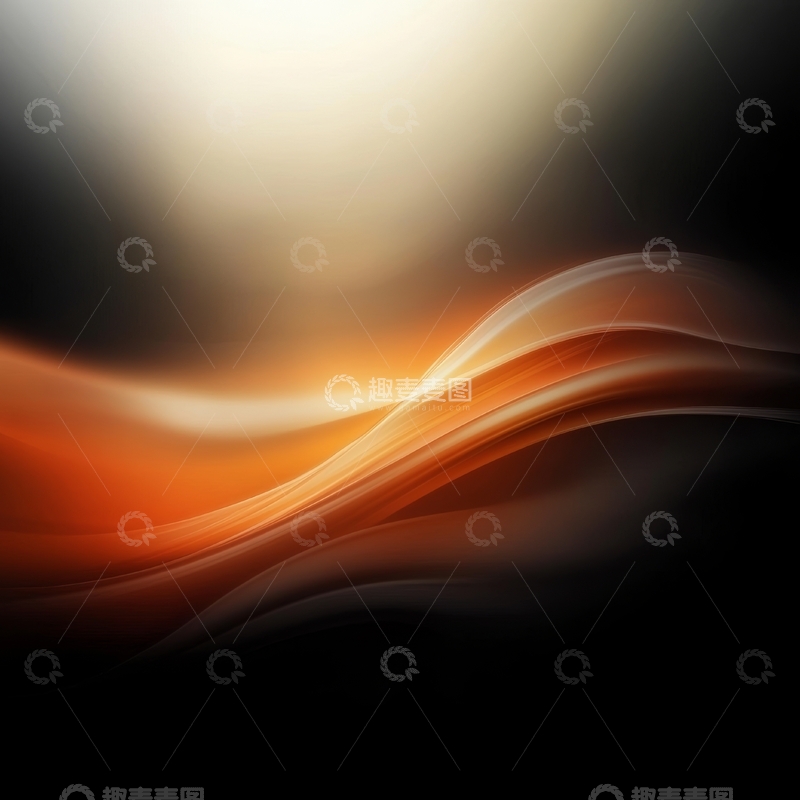 高清大图下载【趣麦麦图】流动的橙色光影