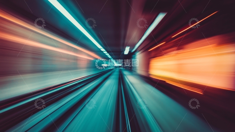 高清大图下载【趣麦麦图】高速隧道中的光影流动