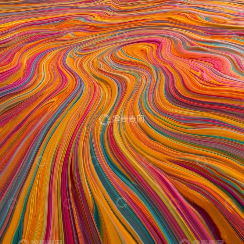 高清大图下载【趣麦麦图】彩色条纹的流动艺术