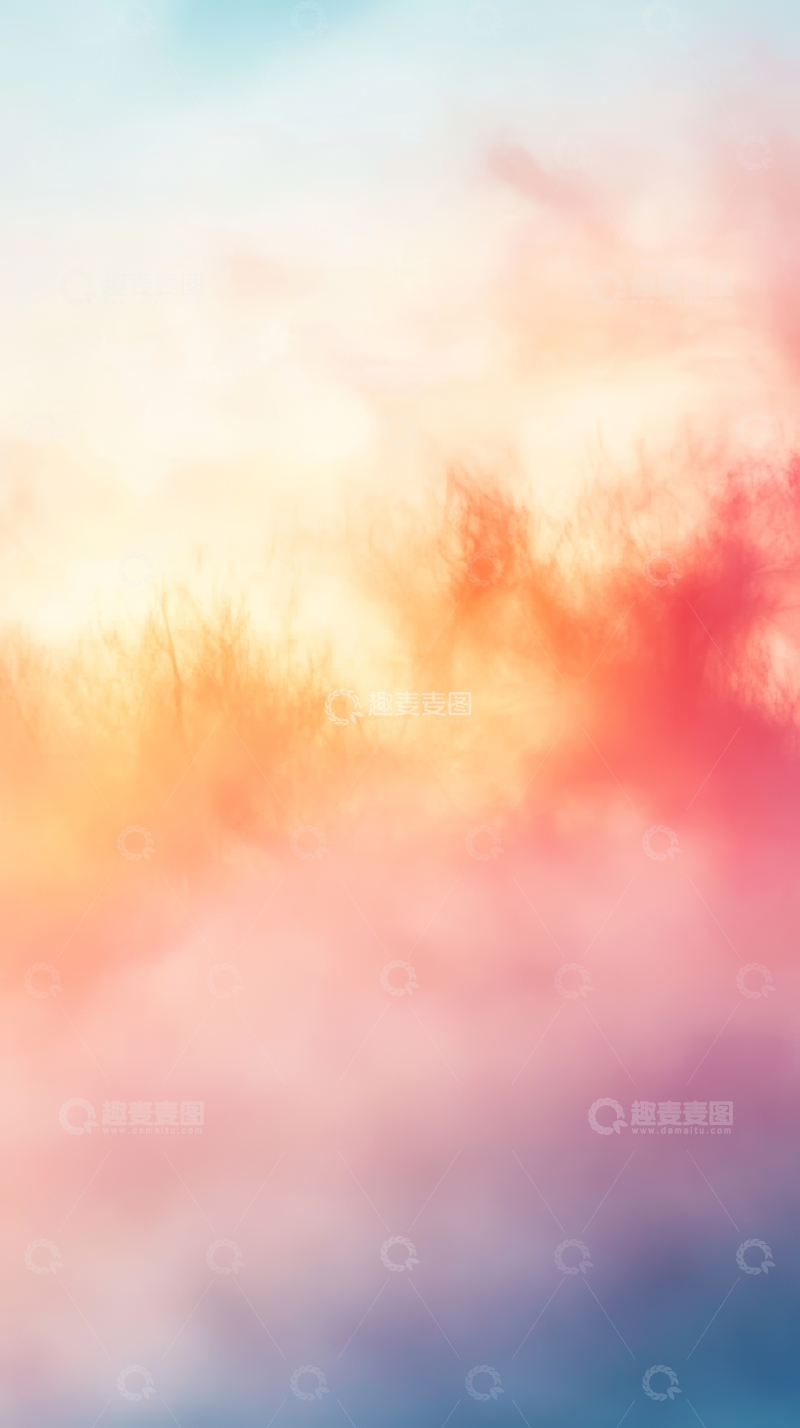 高清大图下载【趣麦麦图】渐变色彩的抽象云雾背景