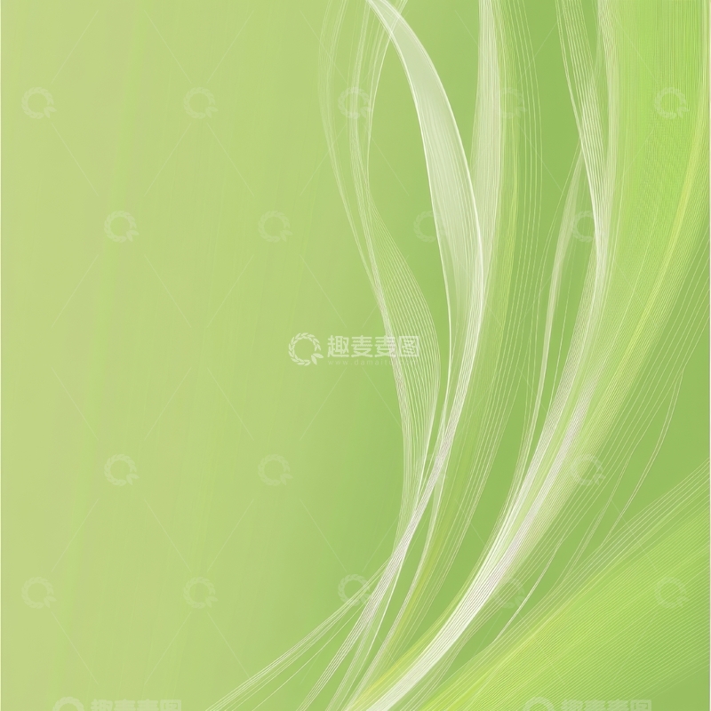 高清大图下载【趣麦麦图】绿色背景上的柔和曲线