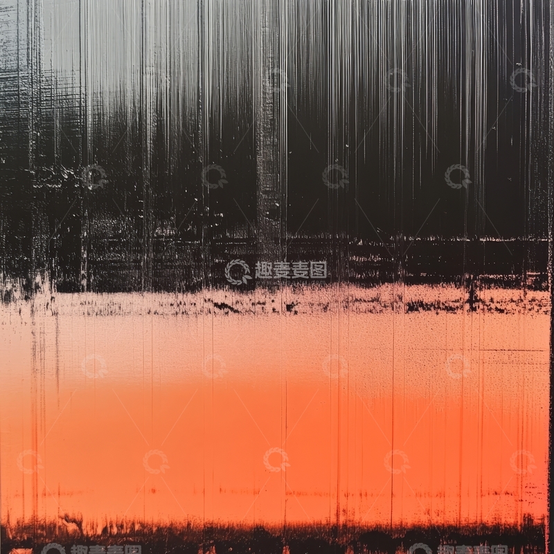 高清大图下载【趣麦麦图】橙黑渐变抽象艺术画