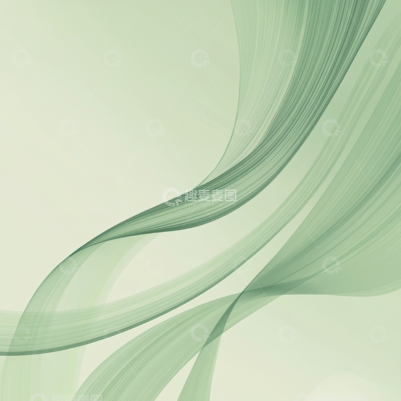 高清大图下载【趣麦麦图】淡绿色抽象波浪背景