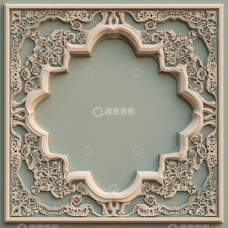 高清大图下载【趣麦麦图】精致雕花装饰框