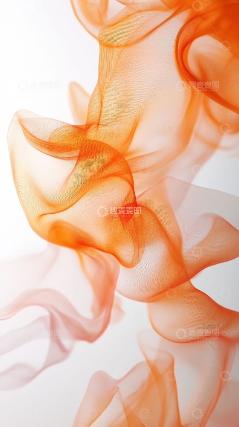 高清大图下载【趣麦麦图】橙色烟雾的抽象流动