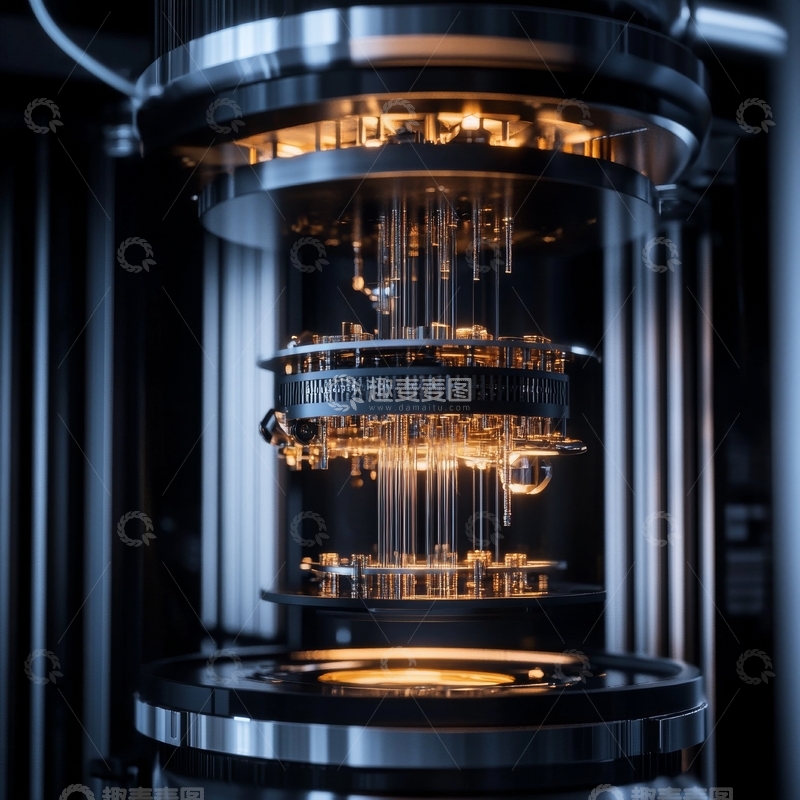 高清大图下载【趣麦麦图】高科技量子计算设备内部结构
