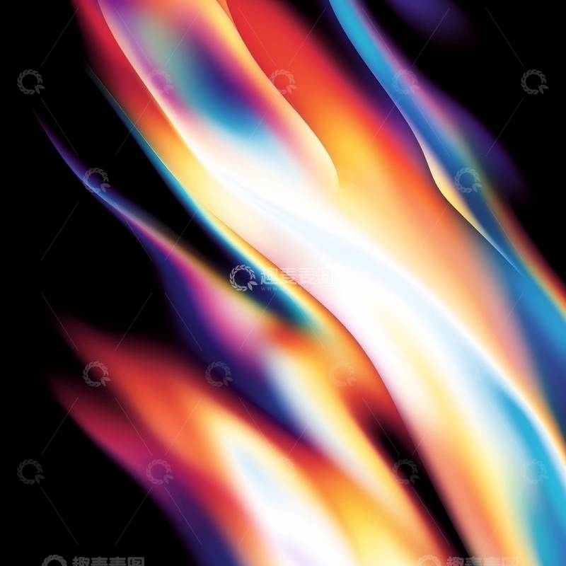 高清大图下载【趣麦麦图】炫彩火焰艺术抽象背景