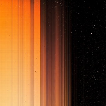 行星环与星空的对比图