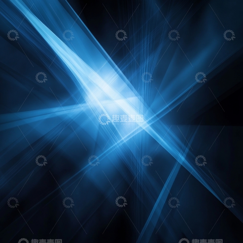 高清大图下载【趣麦麦图】蓝色光芒交织的抽象背景