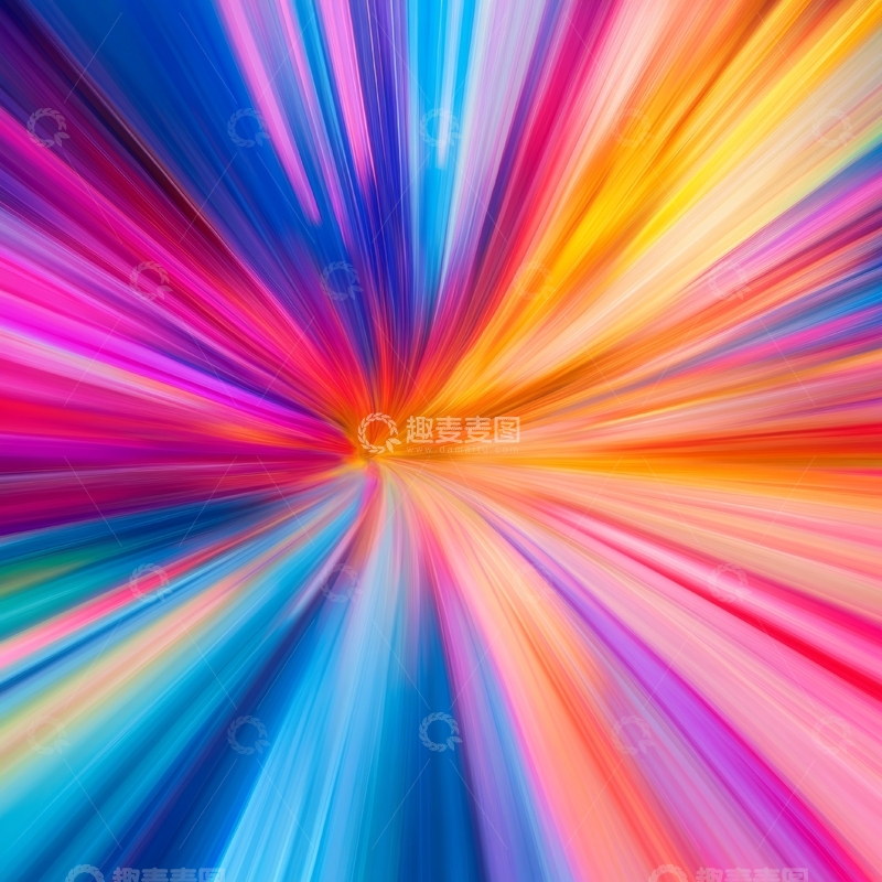 高清大图下载【趣麦麦图】多彩放射状抽象背景
