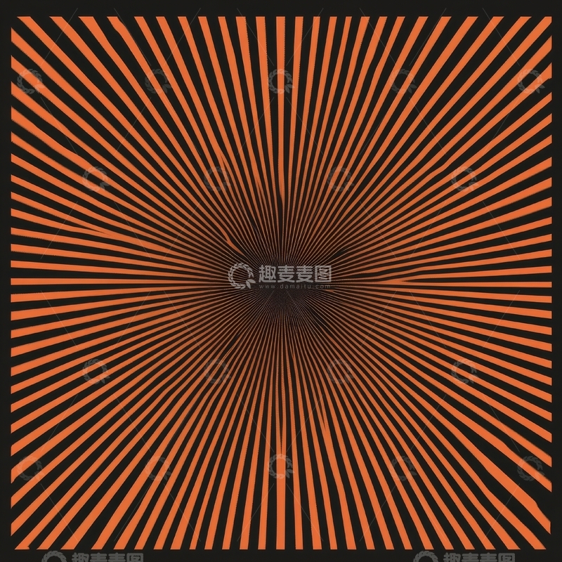 高清大图下载【趣麦麦图】橙黑相间放射线条图案