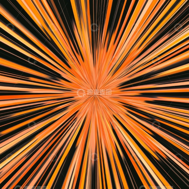 高清大图下载【趣麦麦图】橙色放射线条的抽象图案