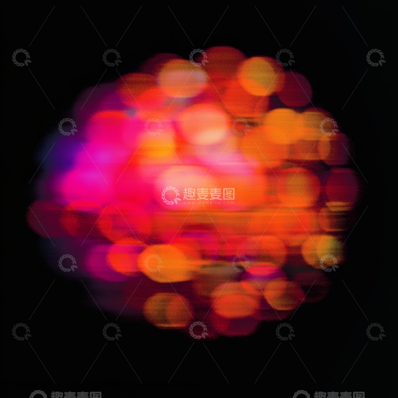 高清大图下载【趣麦麦图】色彩斑斓的光斑球体