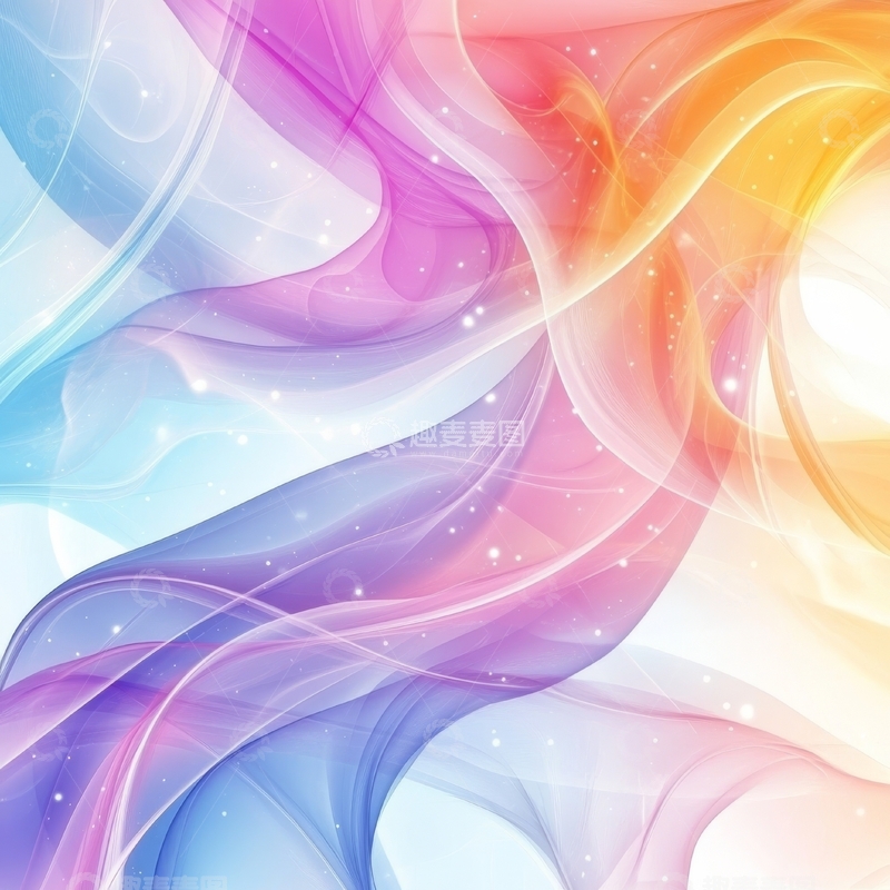 高清大图下载【趣麦麦图】彩色流光背景