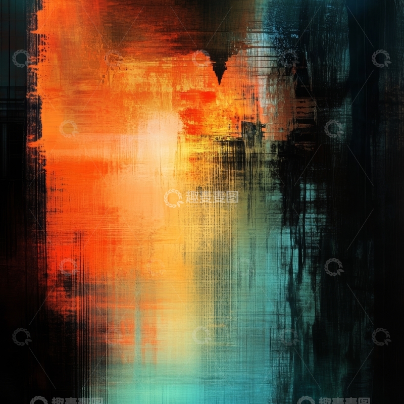 高清大图下载【趣麦麦图】抽象色彩渐变艺术画