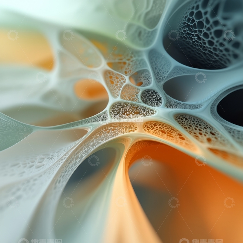 高清大图下载【趣麦麦图】抽象泡沫结构的光影艺术