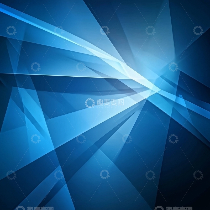 高清大图下载【趣麦麦图】蓝色几何线条抽象背景