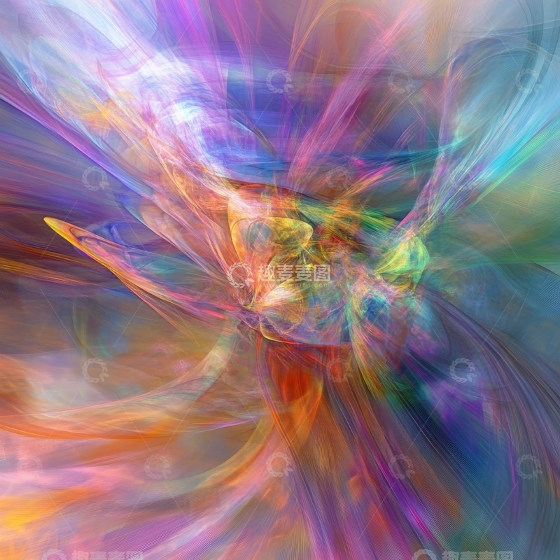高清大图下载【趣麦麦图】色彩斑斓的抽象漩涡