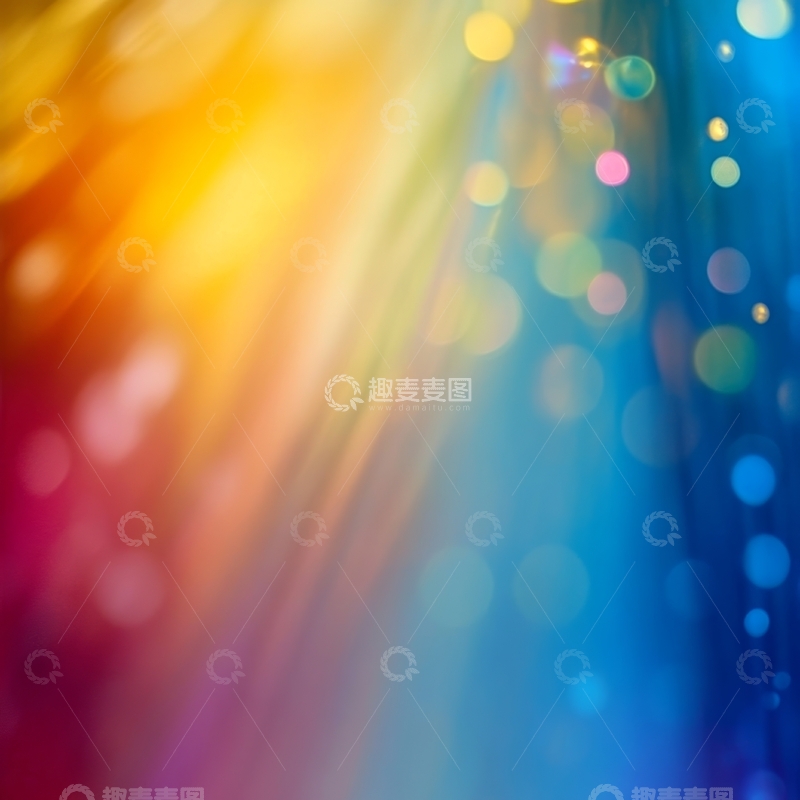 高清大图下载【趣麦麦图】彩虹色光斑背景