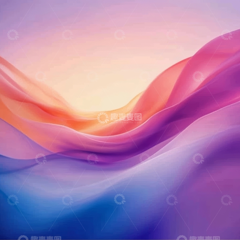 高清大图下载【趣麦麦图】渐变色彩的流动布料