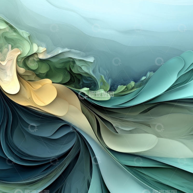高清大图下载【趣麦麦图】流动色彩的抽象艺术