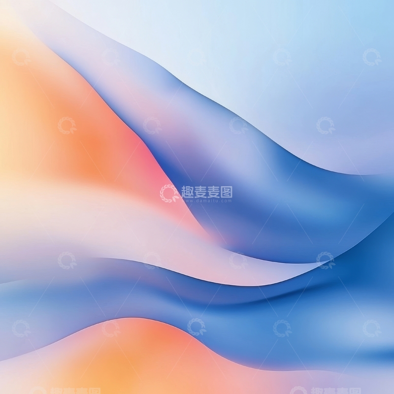 高清大图下载【趣麦麦图】渐变色彩流动的抽象艺术背景