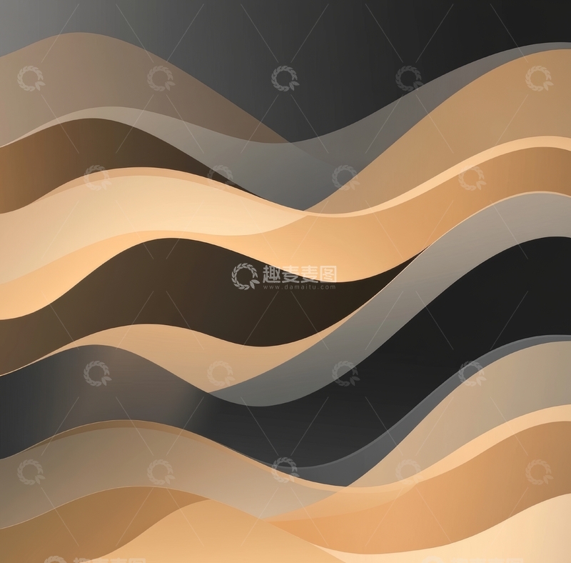 高清大图下载【趣麦麦图】抽象波浪层叠背景