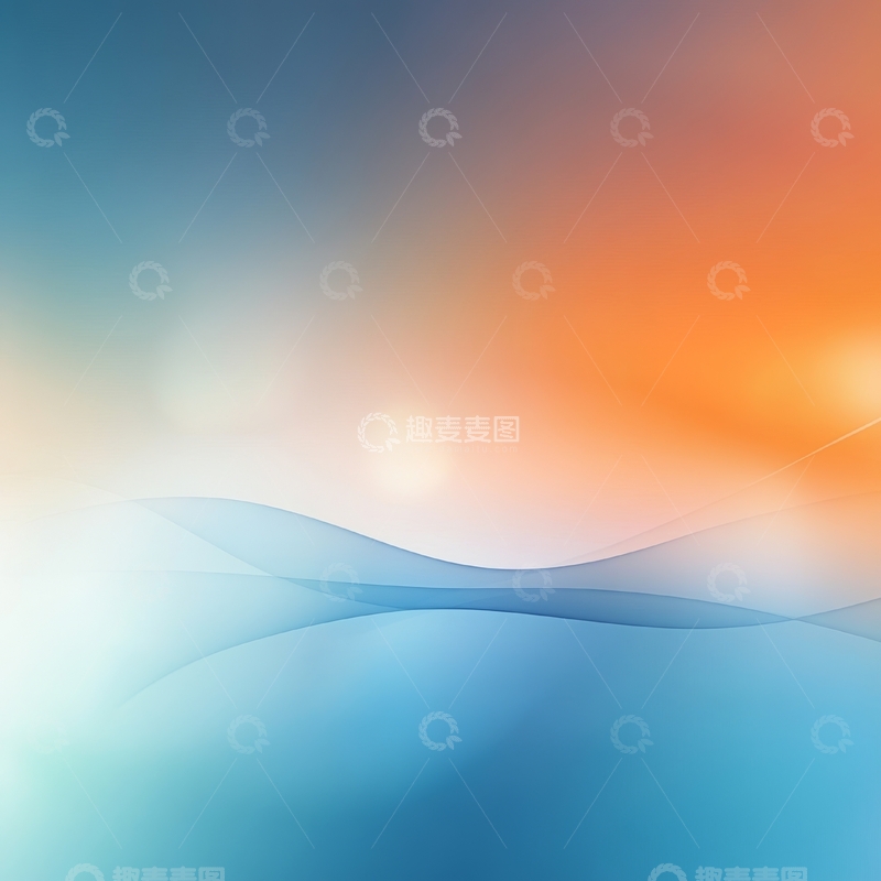 高清大图下载【趣麦麦图】渐变色彩的抽象波浪背景