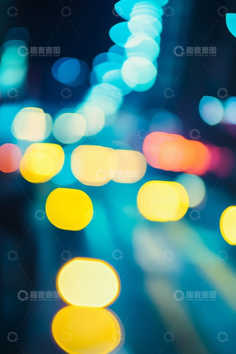 高清大图下载【趣麦麦图】夜景光斑，色彩斑斓