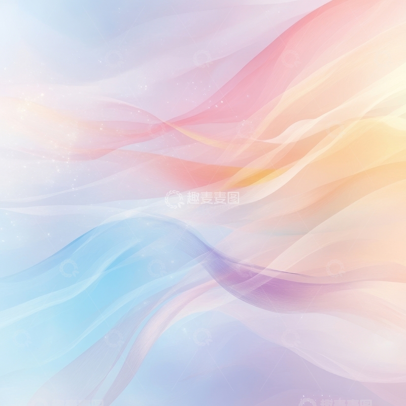 高清大图下载【趣麦麦图】柔和色彩的抽象流动背景
