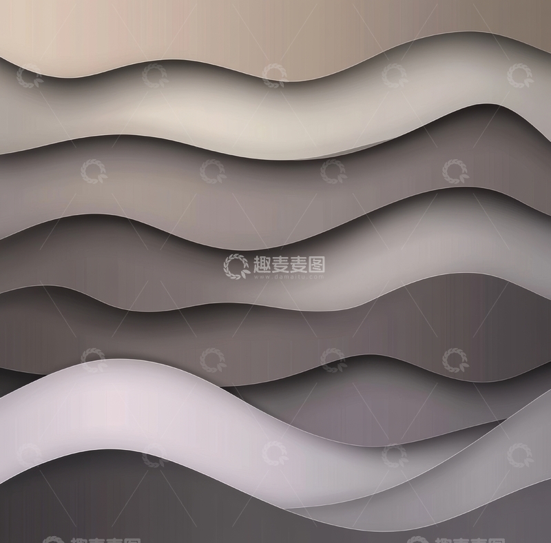 高清大图下载【趣麦麦图】波浪形层叠图案背景