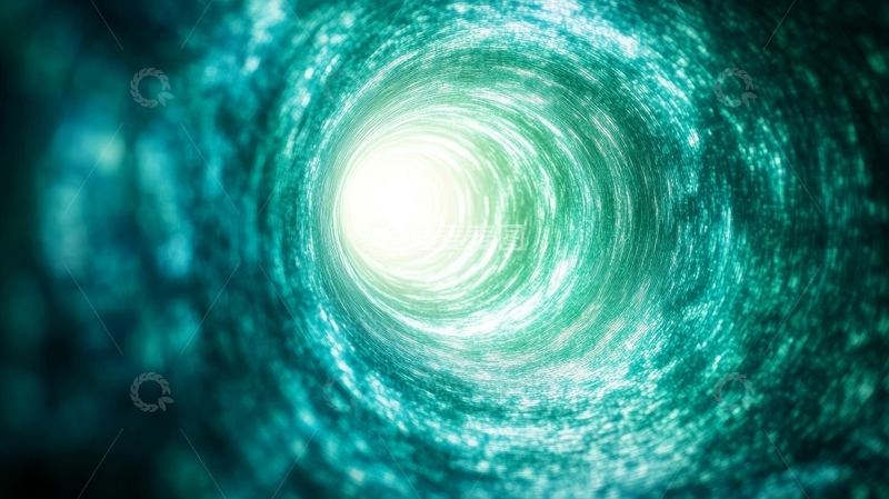 高清大图下载【趣麦麦图】神秘的绿色漩涡隧道