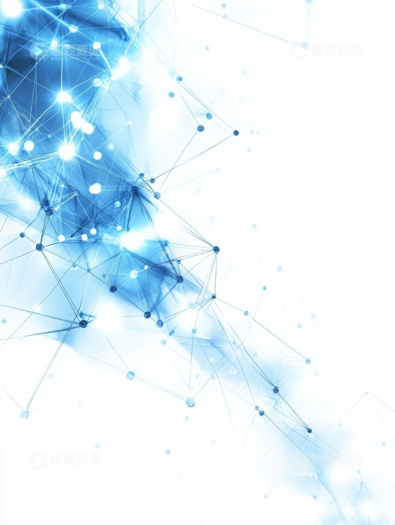 高清大图下载【趣麦麦图】蓝色点线网络结构