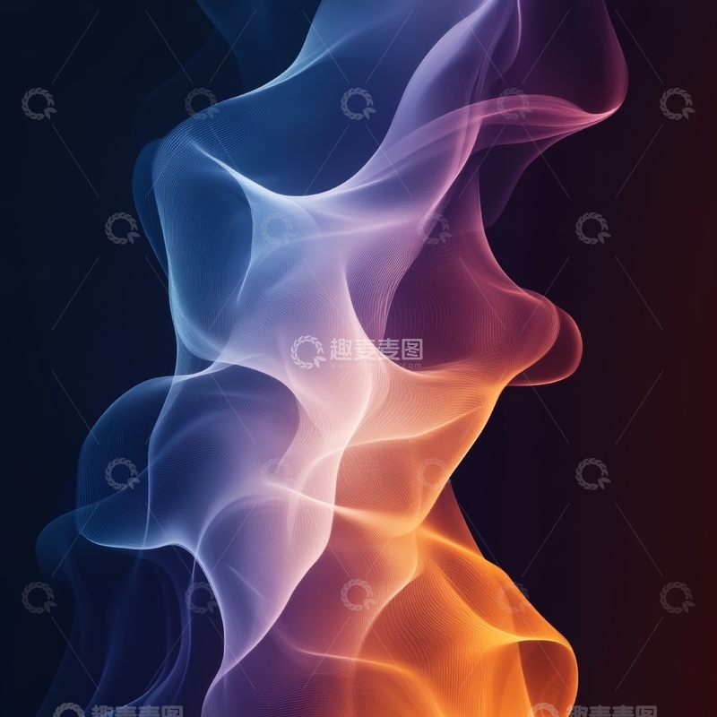 高清大图下载【趣麦麦图】色彩斑斓的烟雾抽象图案