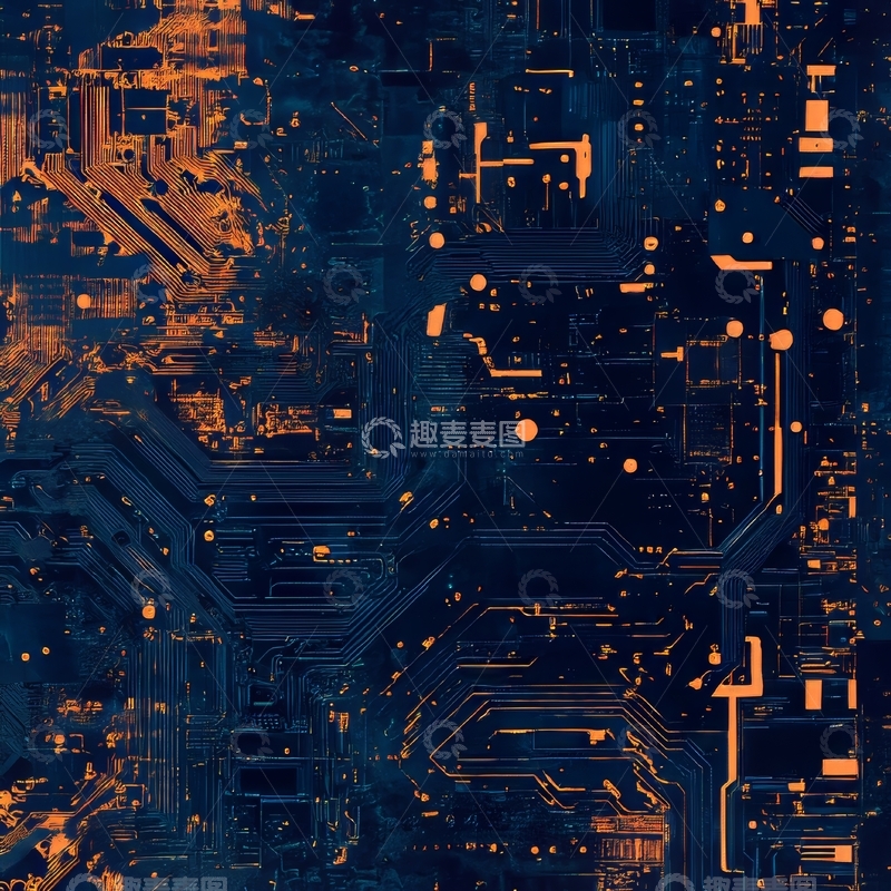 高清大图下载【趣麦麦图】电路板的微观视图