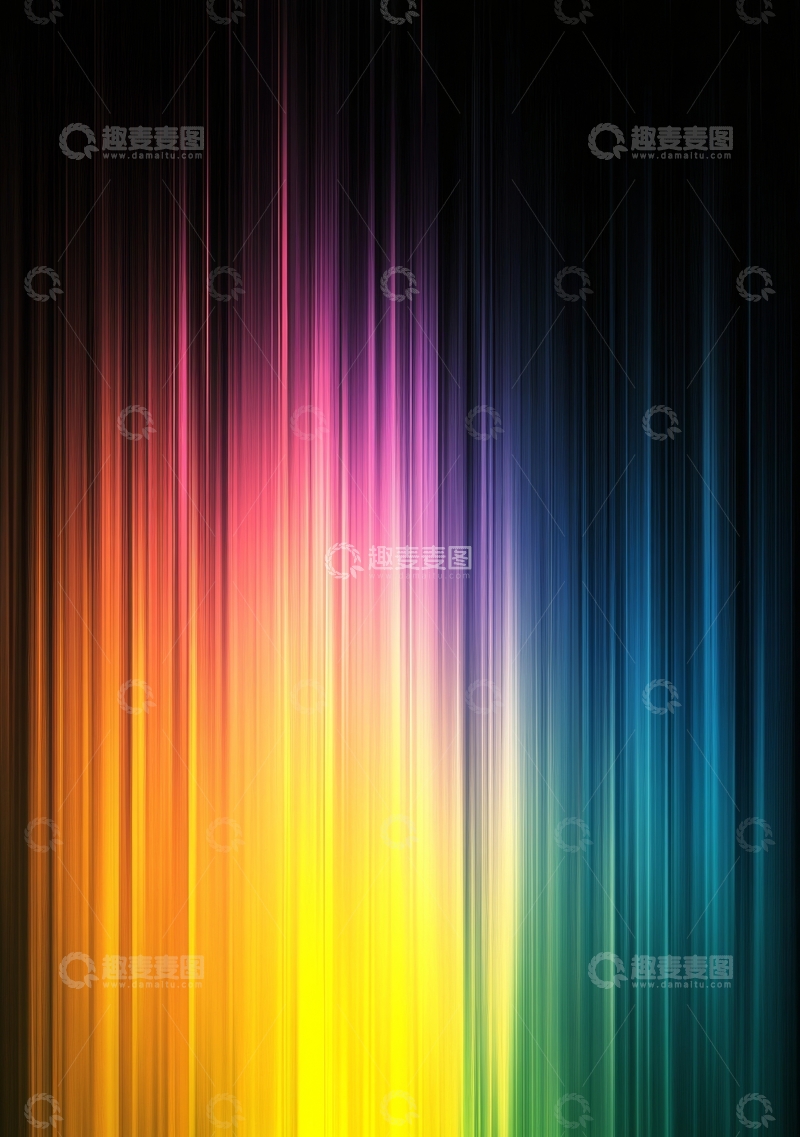 高清大图下载【趣麦麦图】彩虹色垂直渐变背景