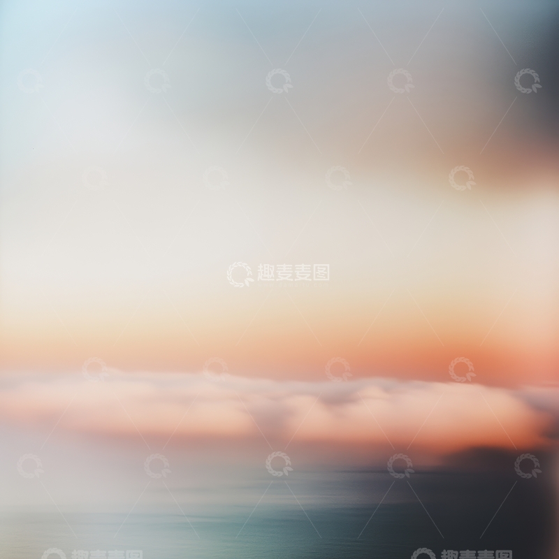 高清大图下载【趣麦麦图】模糊的日落海景