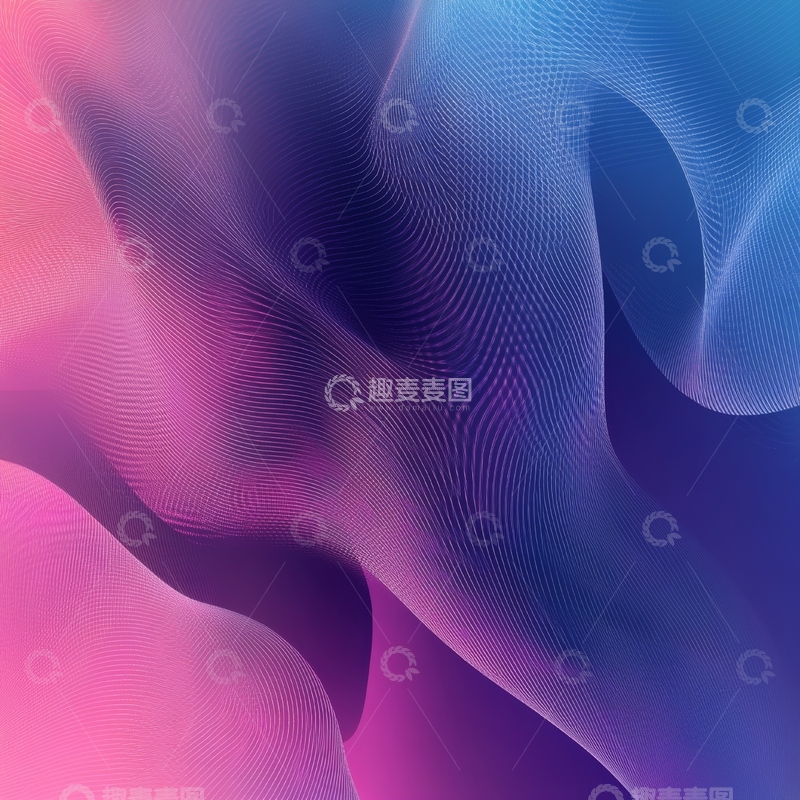 高清大图下载【趣麦麦图】渐变色彩的抽象波纹图案