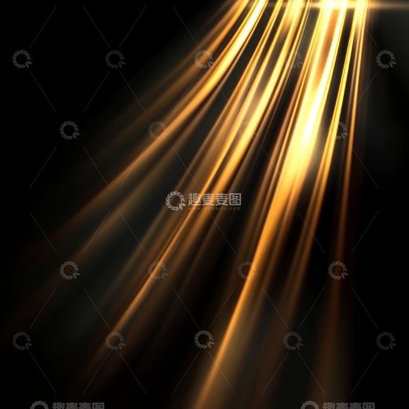 高清大图下载【趣麦麦图】金色光芒在黑暗背景中闪耀